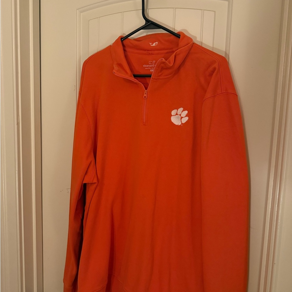 Vineyard Vines Orange Quarter-Zip Pullover
